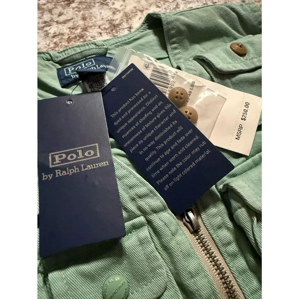 Polo Ralph Lauren Boys Size 6 Mint Green Key West Fishing Utility Vest NWT Rare